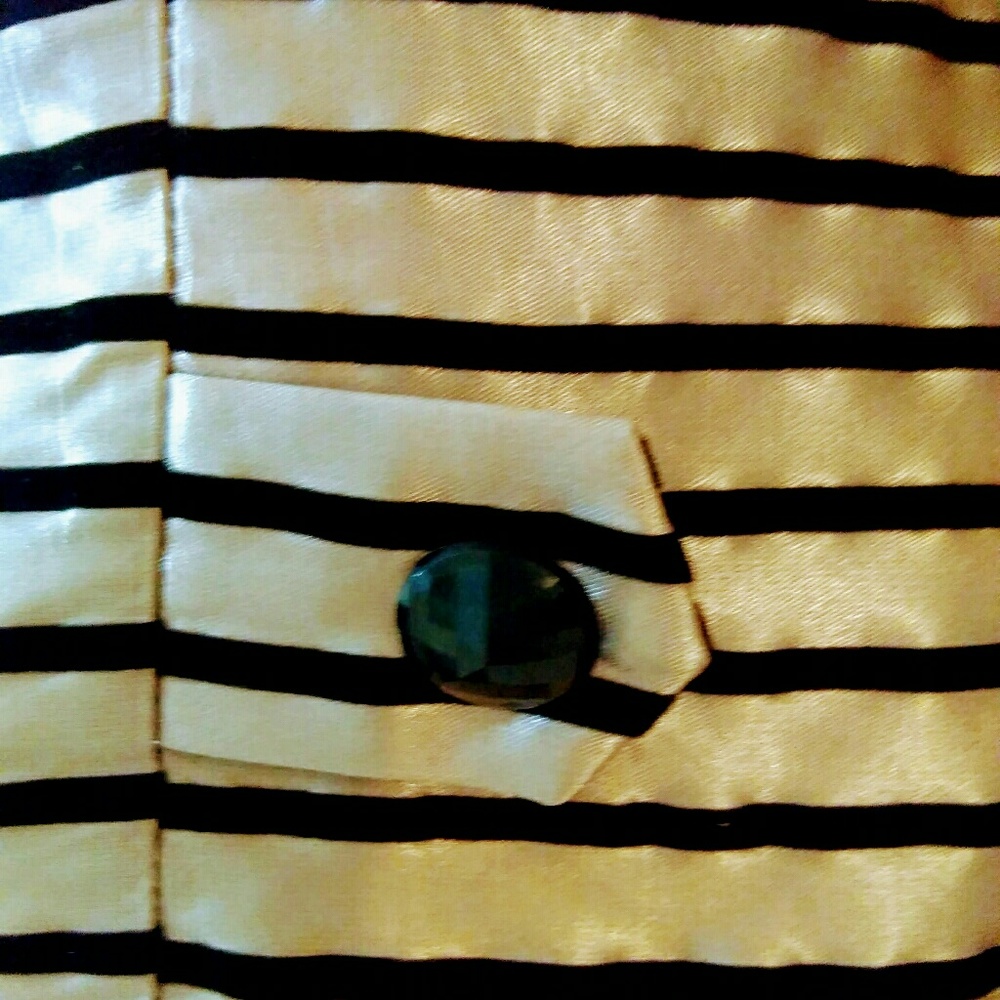 Vintage Metallic Gold and Black Striped Button-Down Jacket - Picture 6 of 8